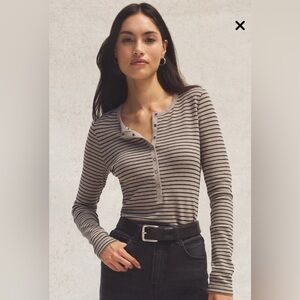 Z SUPPLY STELLA STRIPED MODAL RIB HENLEY